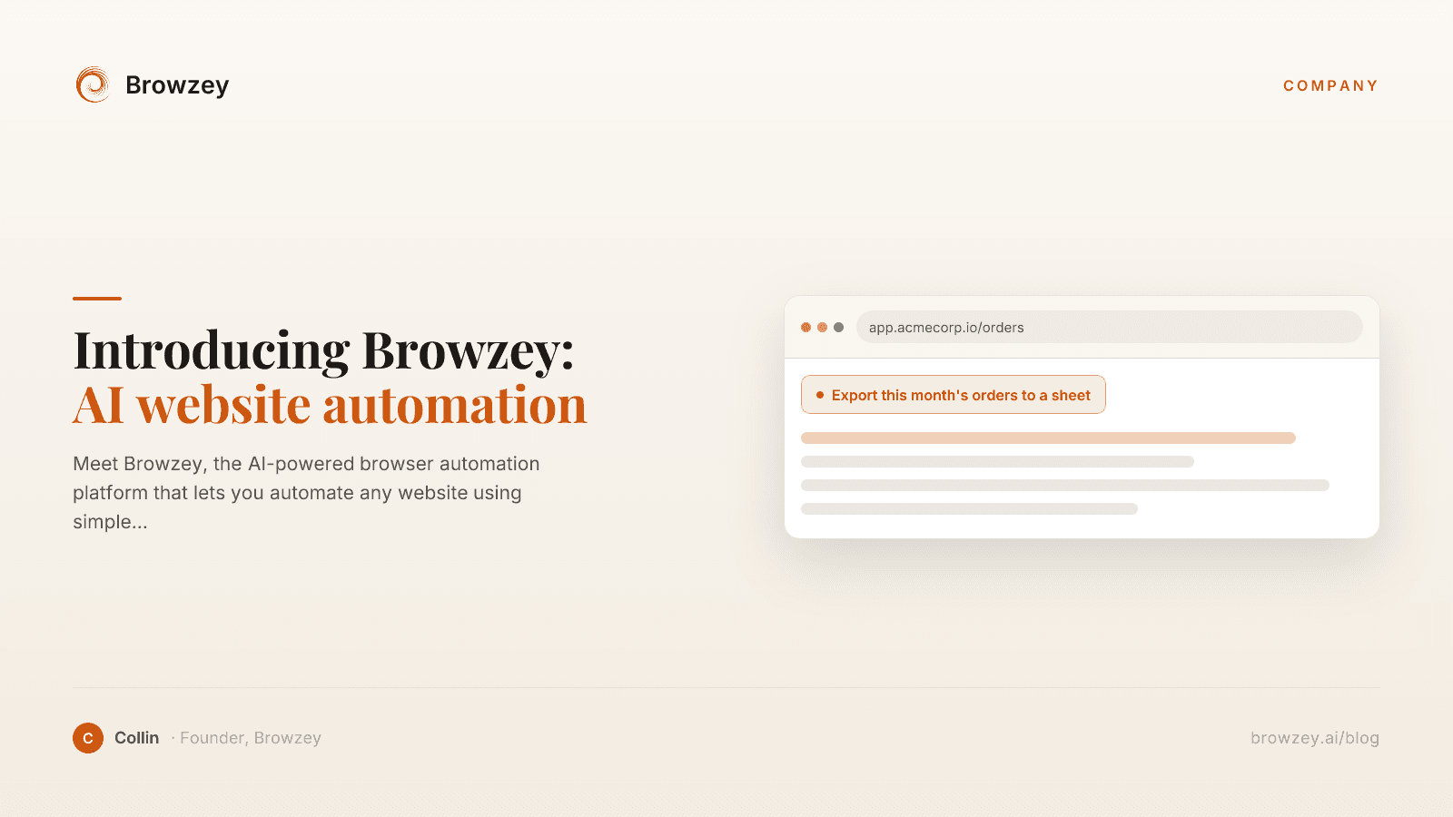 Introducing Browzey: AI Website Automation