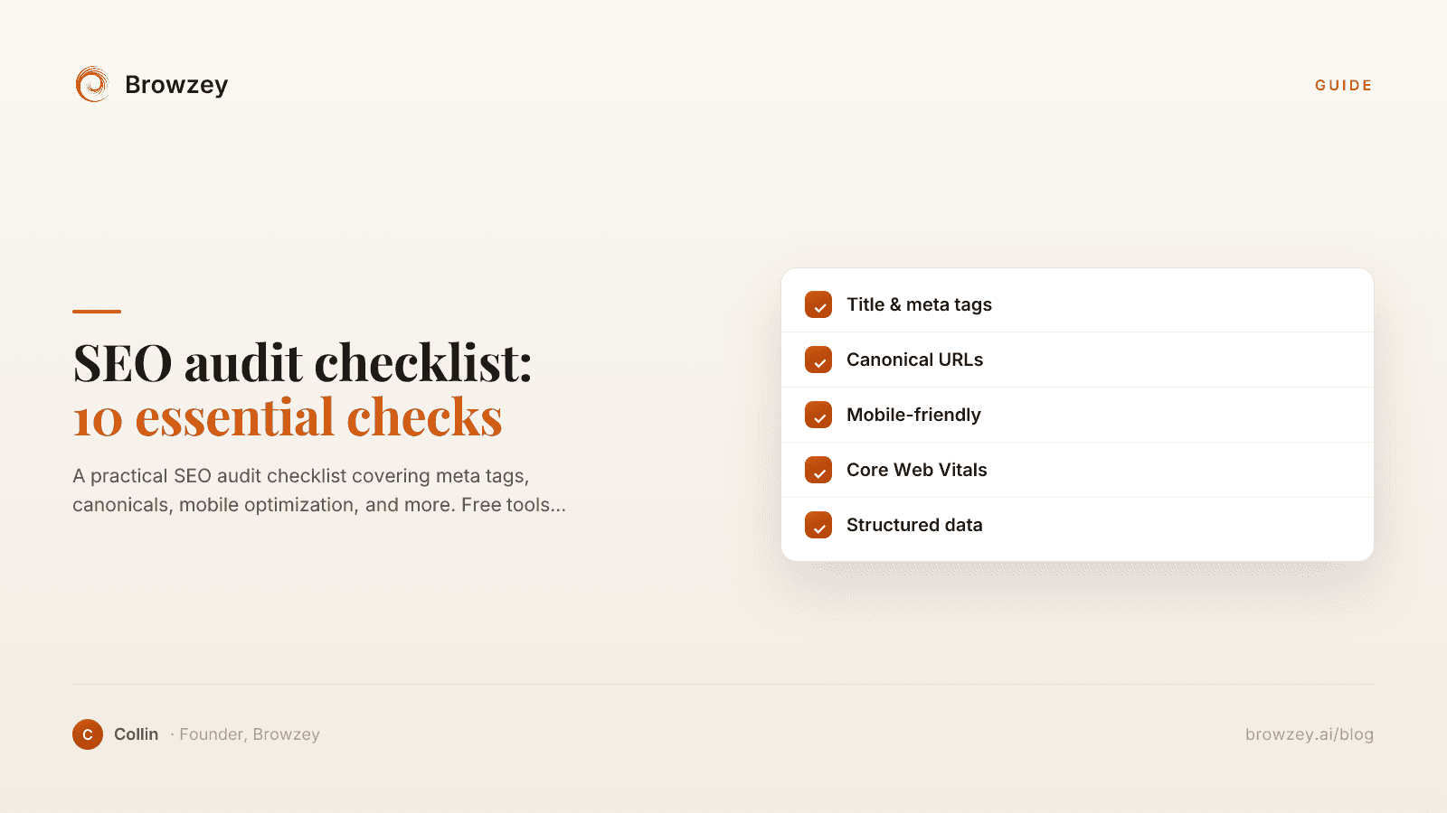 SEO Audit Checklist: 10 Essential Checks