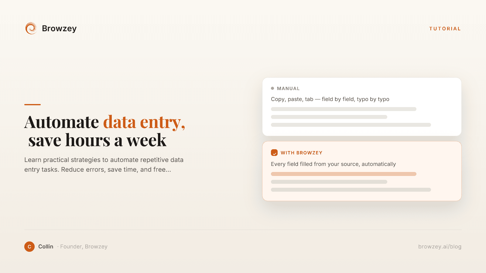 How to Automate Data Entry and Save Hours Every Week