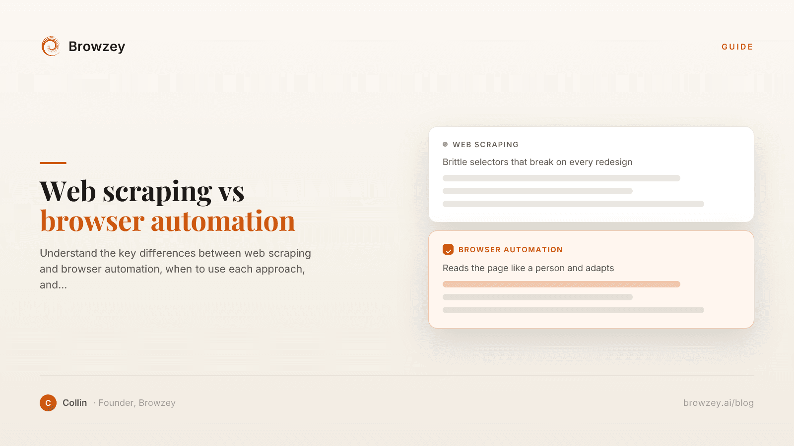 Web Scraping vs Browser Automation: Key Differences